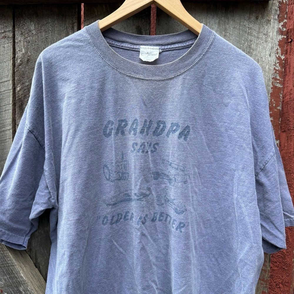 Vintage Artisan Mens XXL Grandpa Says Older is Better Graphic Tee